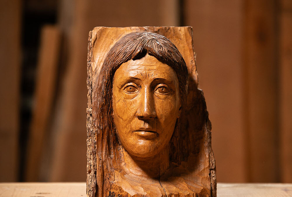 Talla en madera. Andrógino. Gubiarte