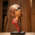 Talla en madera. Serie Imágenes del Bosque. Heget. Aliso. Dorado y policromía. 13.5x41x20.5cm. Gubiarte