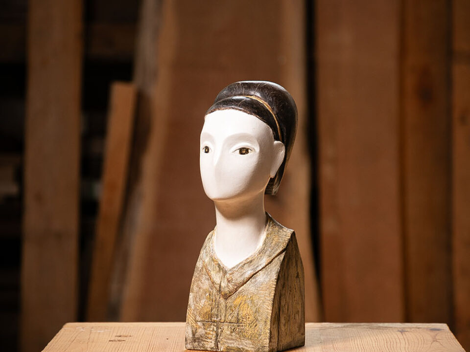 Talla en madera. Serie Imágenes del bosque. Imagen III Gubiarte