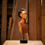 Talla en madera. Serie Imágenes del Bosque. Leza. Sabina y hierro. 13.5x53x17cm. Gubiarte