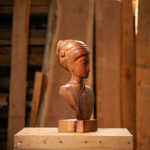 Talla en madera. Serie Imágenes del Bosque. Imagen IV. Encina. 24x48x18cm. Gubiarte