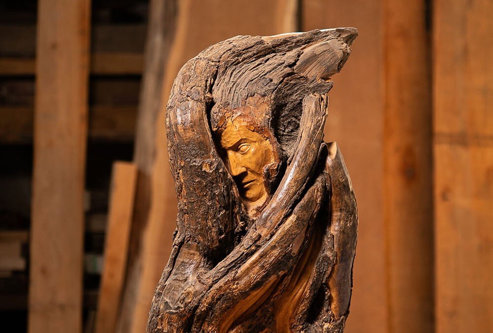 Talla en madera. La morada de Eremita. Gubiarte