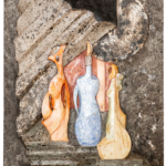 Bodegón en madera. El Observatorio. 53x78x7cms. Gubiarte.