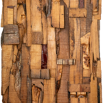 Talla en madera. Fragmentos. Tras la mirada. Roble 77x102cms. Gubiarte.