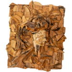 Talla en madera. Fragmentos. Salcedo. Olivo. 85x96x34cm. Gubiarte