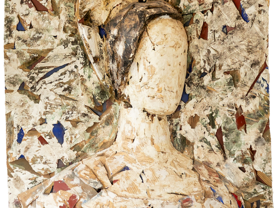 Valdés, como pretexto. Serie Retratos. Madera policromada. 103x122x32cm. Gubiarte