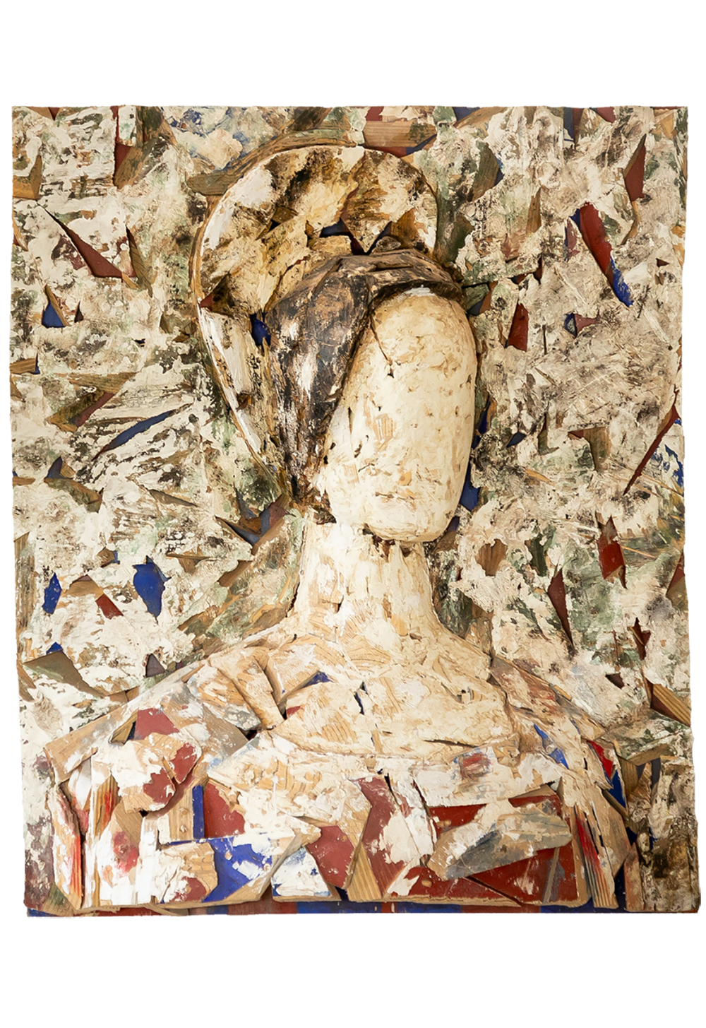 Valdés, como pretexto. Serie Retratos. Madera policromada. 103x122x32cm. Gubiarte