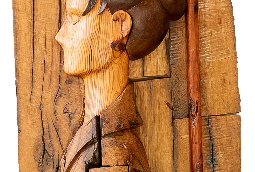 Talla en madera. Verta 2015. 51x158x19cm Gubiarte