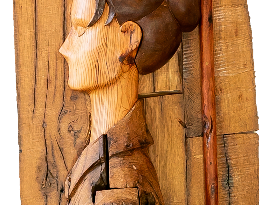 Talla en madera. Verta 2015. 51x158x19cm Gubiarte