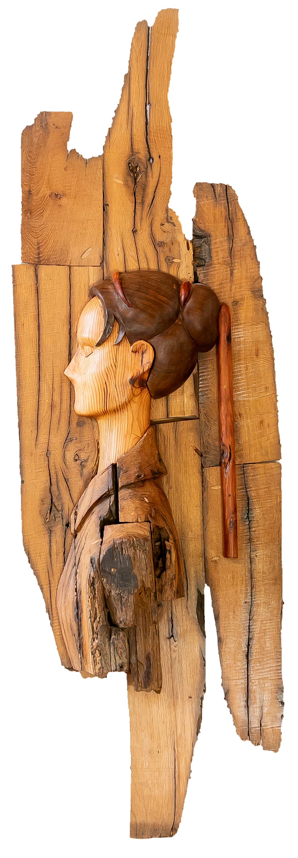 Talla en madera. Verta 2015. 51x158x19cm Gubiarte