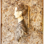 Talla en madera. Serie retratos. Téxire. Madera policromada. 87x127x25cm. Gubiarte