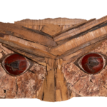 Talla en madera. Fragmentos. Búho. Roble. 152x76x22cm. Gubiarte.