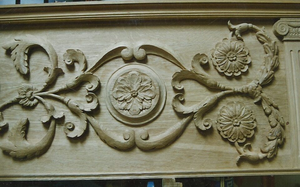 Talla en madera. Talla aplicada. Detalle. Gubiarte