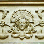 Talla en madera. Talla aplicada. Friso femenino de roble. Gubiarte