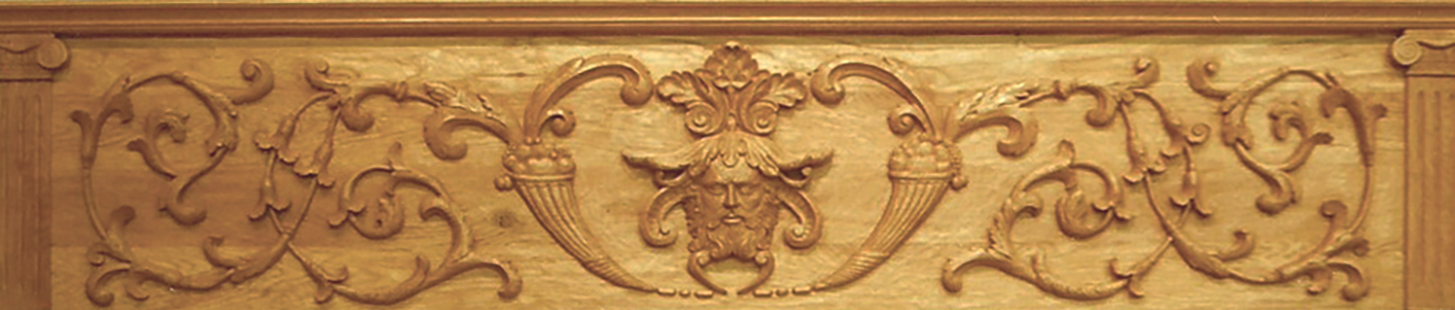 Talla en madera. Talla aplicada. Friso roble. Gubiarte