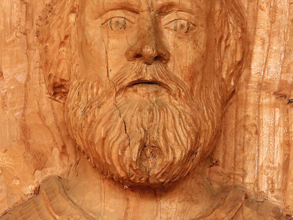 Talla en madera. Talla aplicada. San Pablo. Olmo. Gubiarte