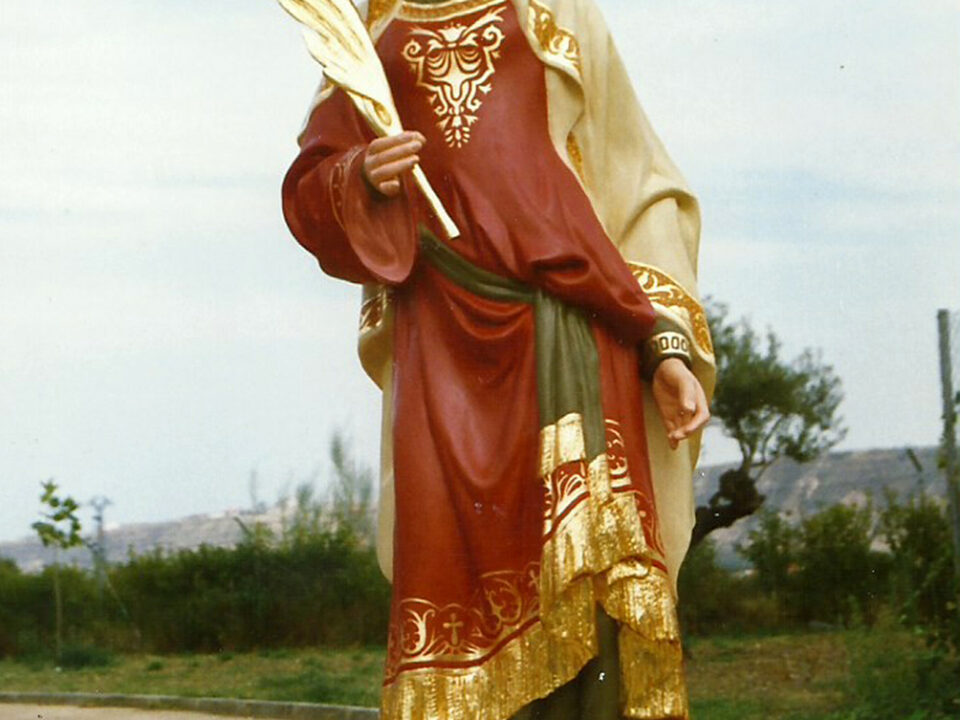 Talla en madera. Talla aplicada. Santa Marina. Madera policromada. Gubiarte