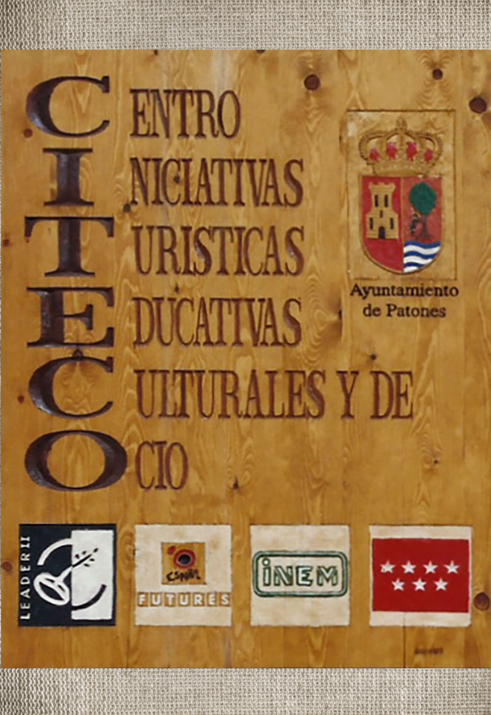 Talla en madera. Cartelería. Cartel CITECO. Gubiarte