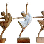 Talla en madera. Serie Movimiento. Ballet. Gubiarte