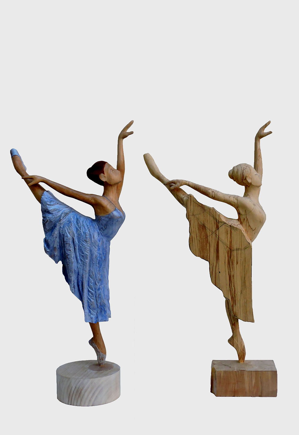 Talla en madera. Serie Movimiento. Bailarinas IX. Gubiarte