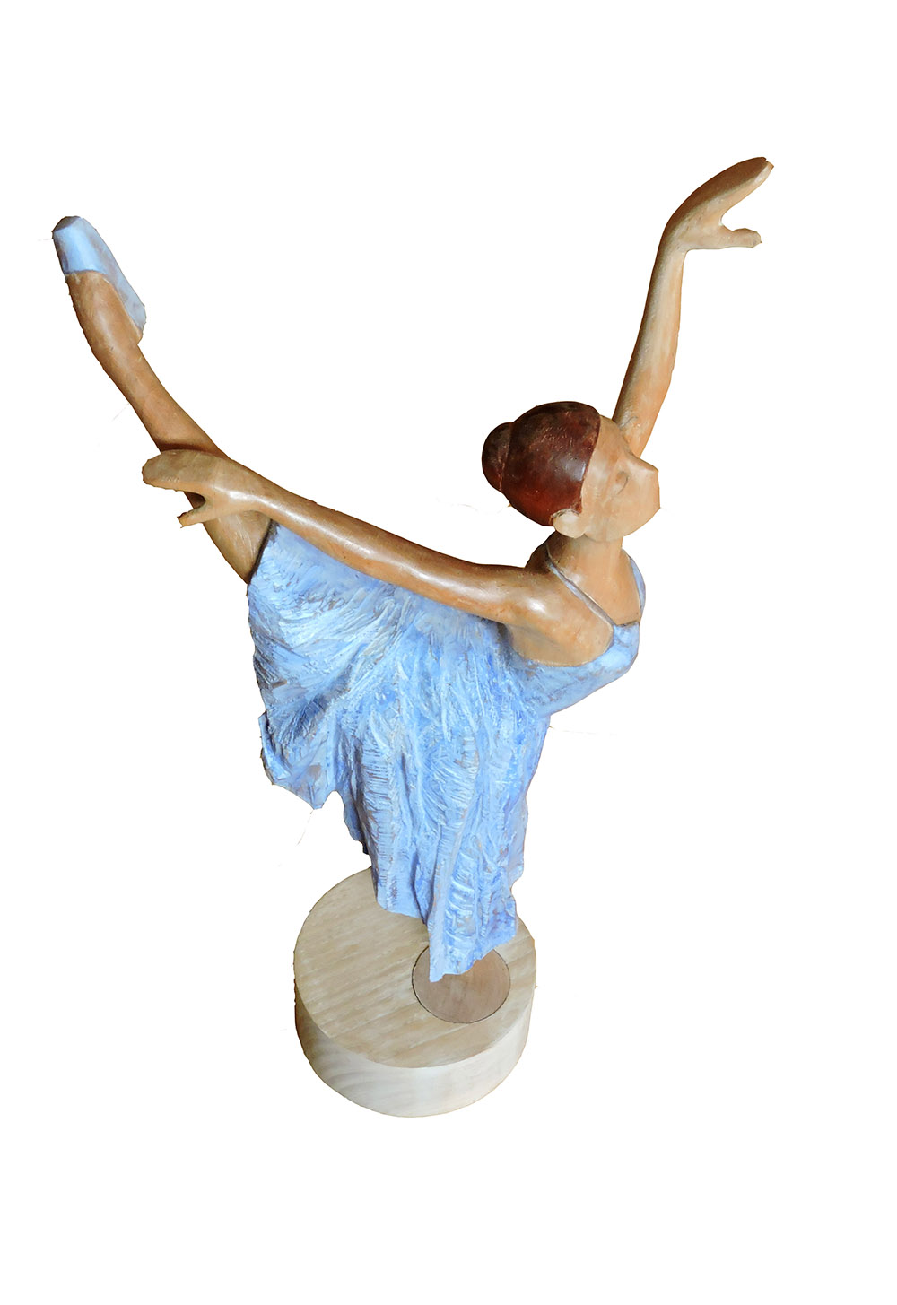 Talla en madera. Serie Movimiento. Bailarinas X. Gubiarte