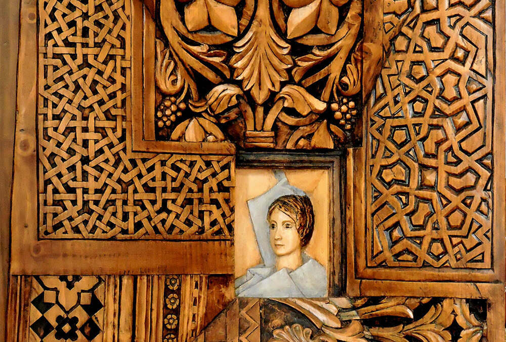 Talla en madera. Collage I. Ciprés. 47x68x14. Gubiarte