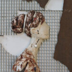 Talla en madera. Serie retratos. HIerro y madera policromada. 100x139x25. Gubiarte