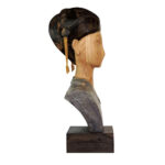 Talla en madera. Serie Imágenes del bosque. Imagen VII. Castaño. Perfil. Gubiarte